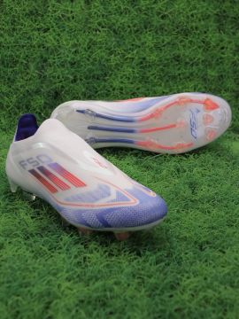 adidas F50 Elite Laceless FG Advancement - Footwear White/Solar Red/Lucid Blue