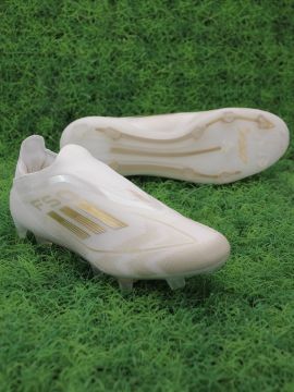 adidas F50 Elite Laceless FG Day Spark - White/Gold Metallic