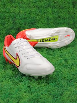 Nike Tiempo Legend 9 Elite FG Motivation - White/Volt/Bright Crimson